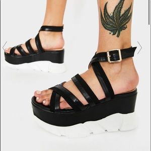 Tall platform sandals